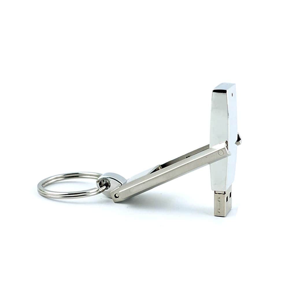 USB-Stick Schlüsselanhänger aus Metall mit Gravur | Ihr Firmenname oder Logo