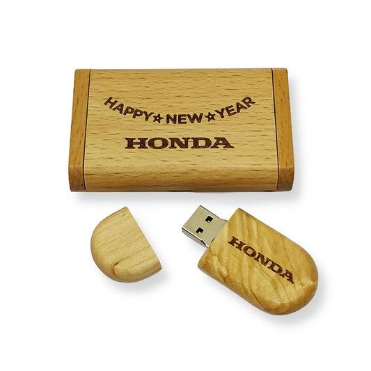USB-Stick aus Holz mit Box | mit Ihrem Firmennamen